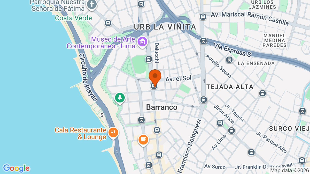 Ubicación aproximada en Barranco