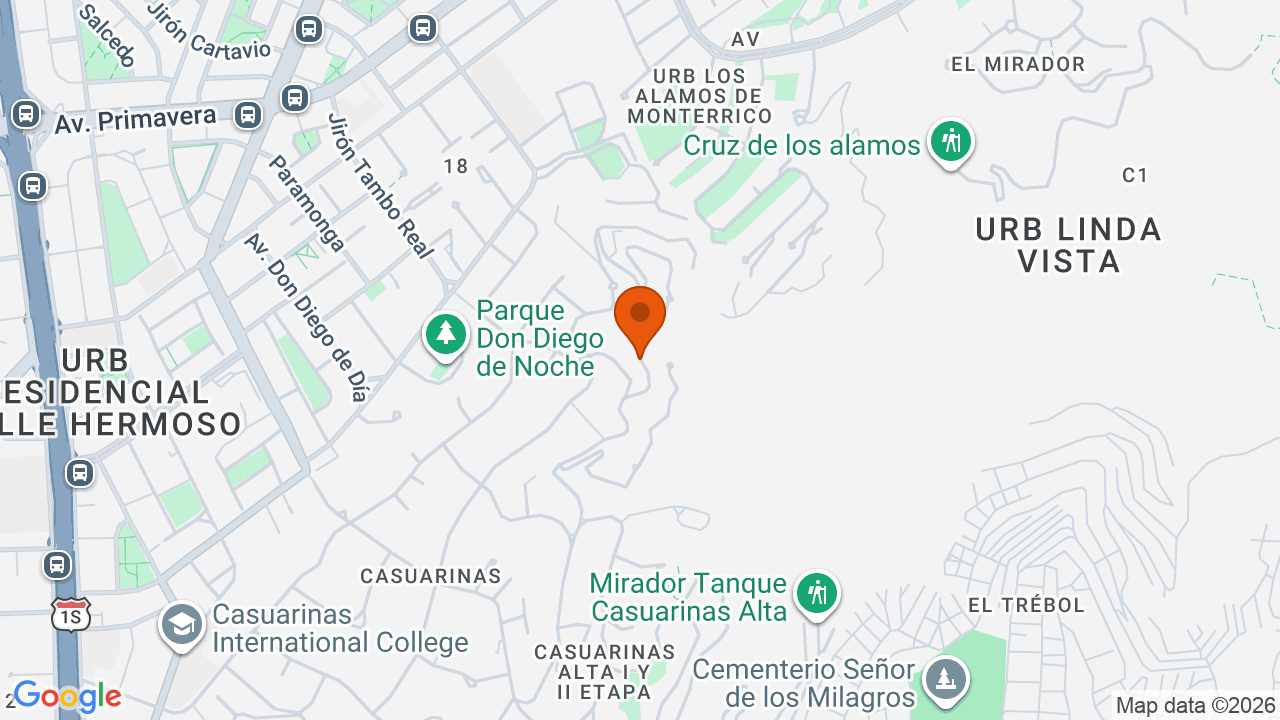 Ubicación aproximada en Santiago de Surco