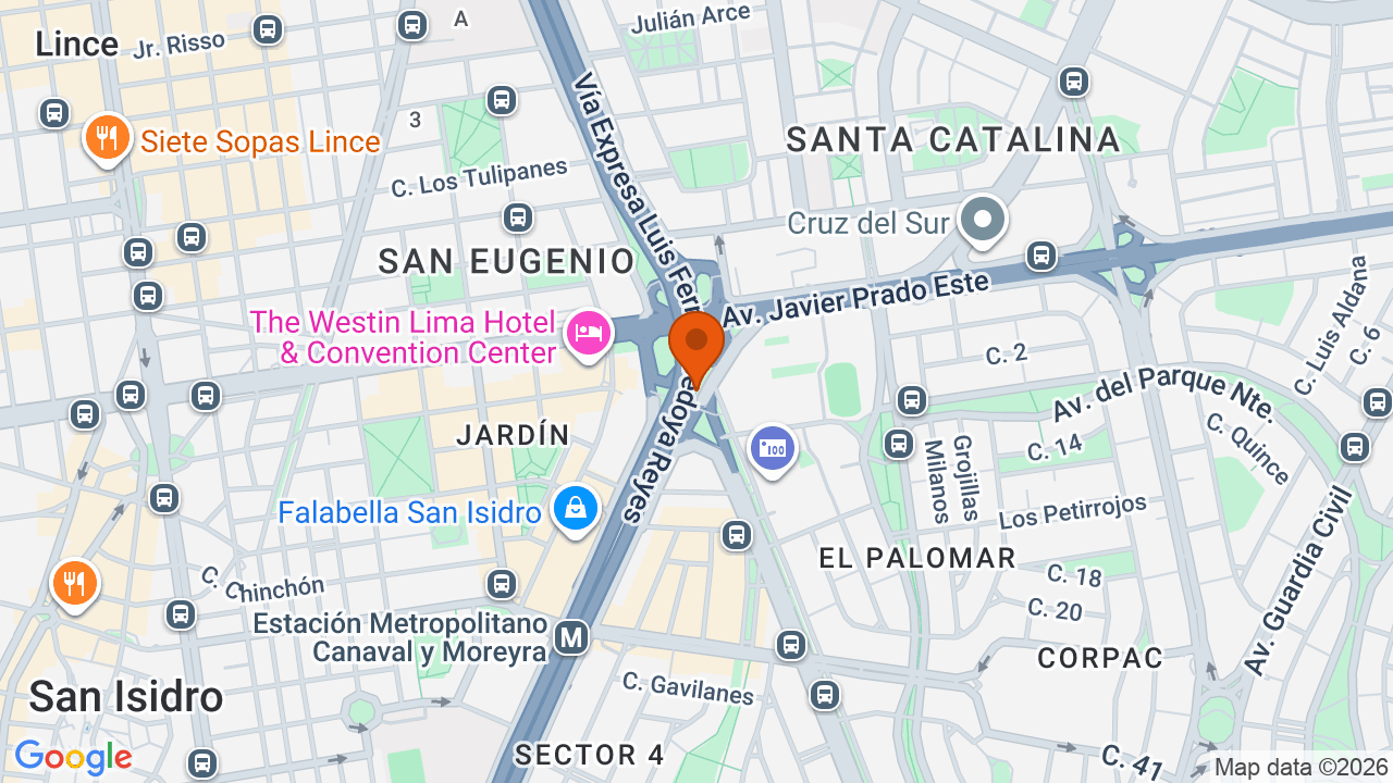 Ubicación aproximada en San Isidro