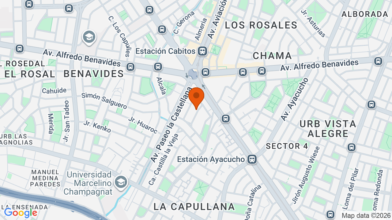 Ubicación aproximada en Santiago de Surco