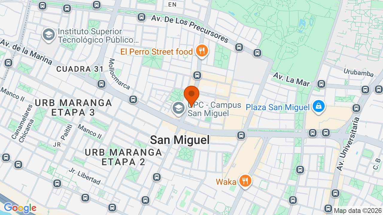 Ubicación aproximada en San Miguel