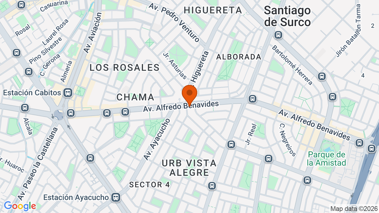 Ubicación aproximada en Santiago de Surco