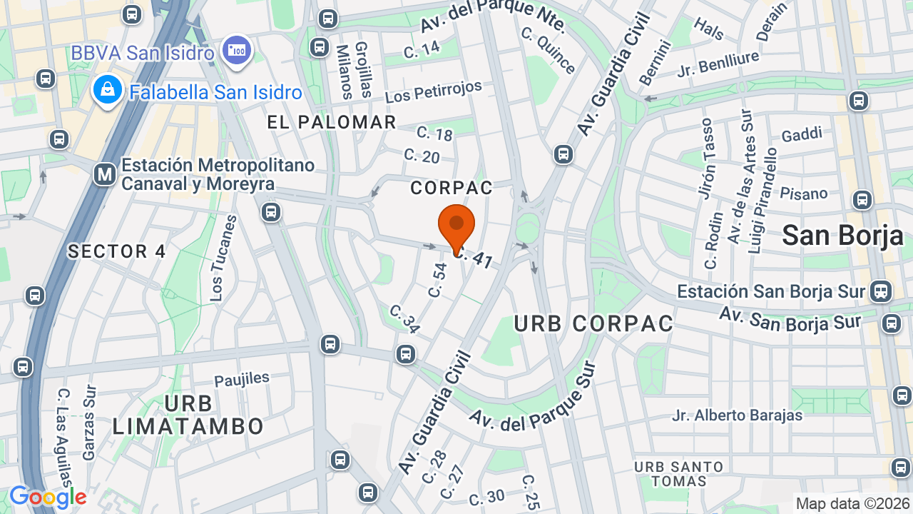 Ubicación aproximada en San Isidro