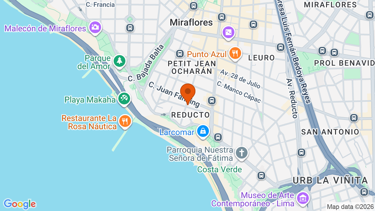 Ubicación aproximada en Miraflores