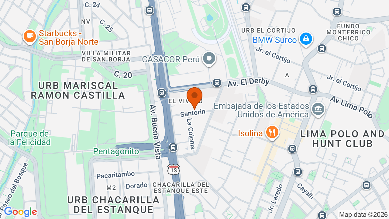 Ubicación aproximada en Santiago de Surco