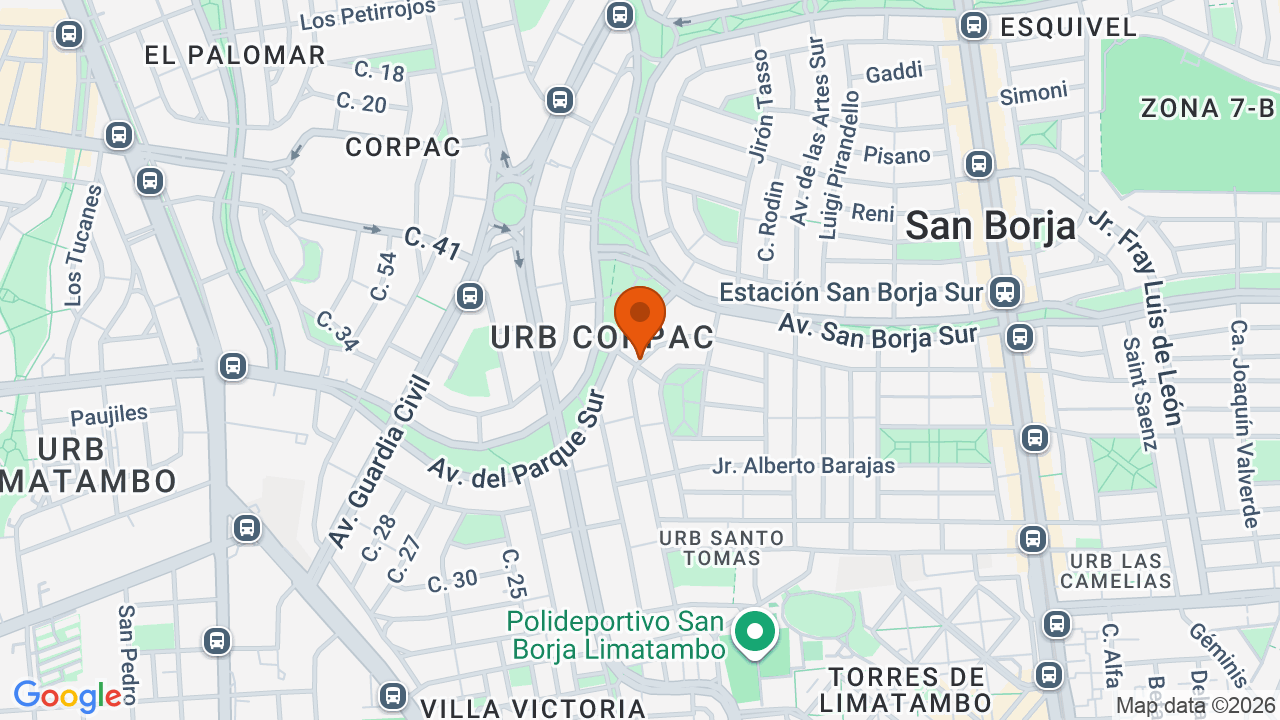 Ubicación aproximada en San Borja