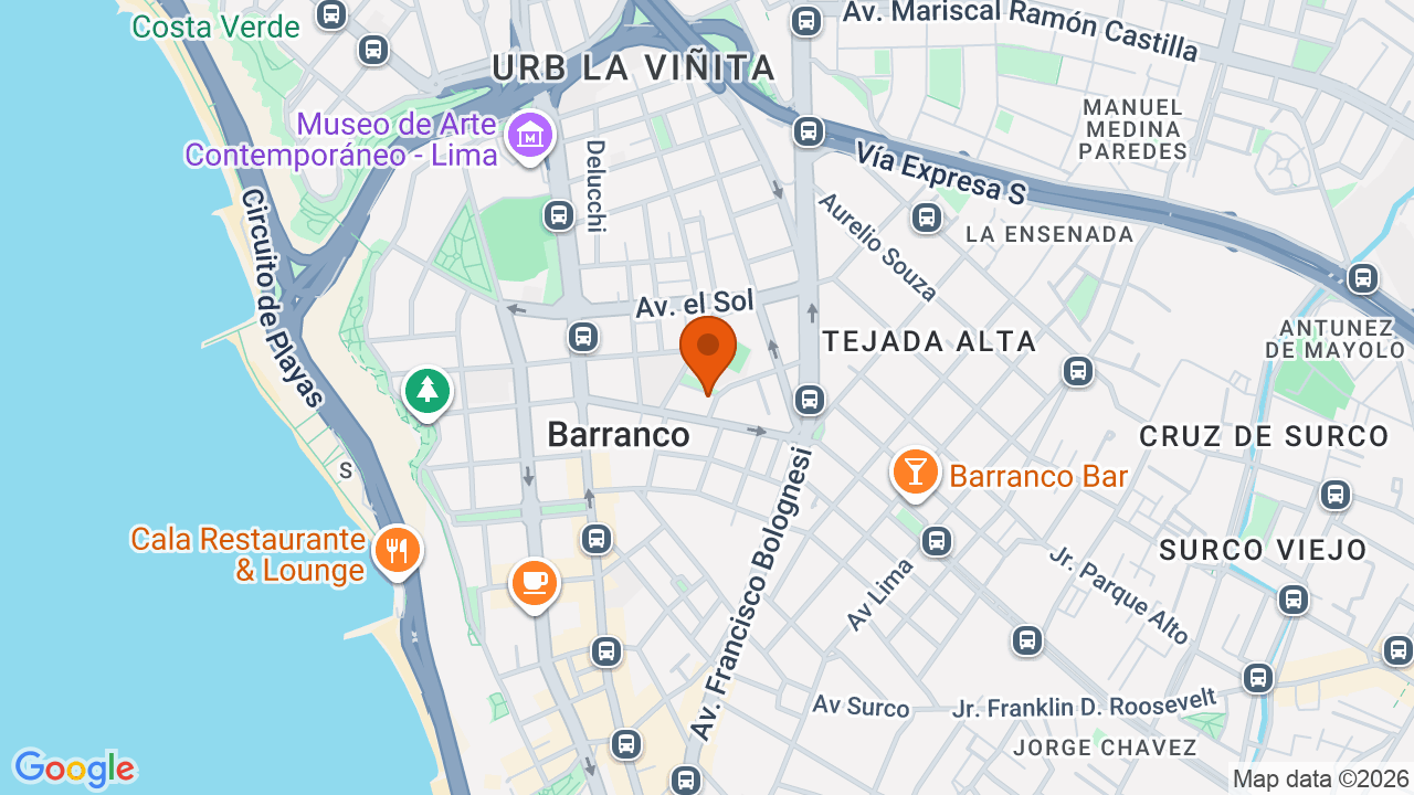 Ubicación aproximada en Barranco
