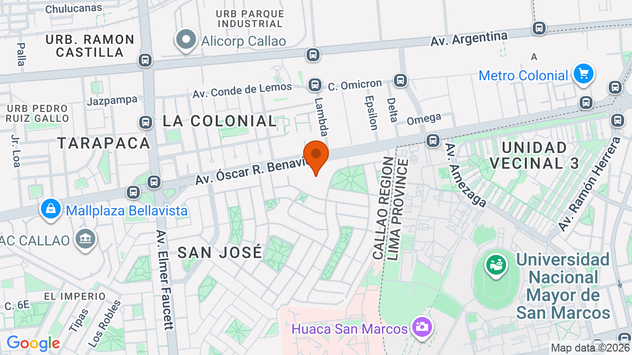 Ubicación aproximada en Bellavista