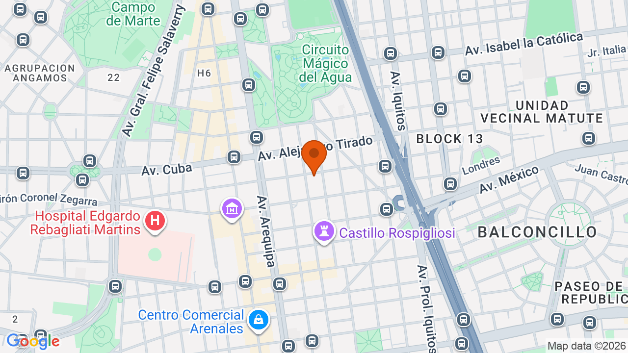 Ubicación aproximada en Cercado de Lima