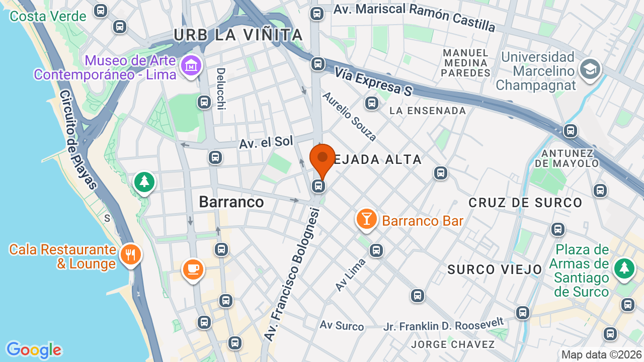 Ubicación aproximada en Barranco