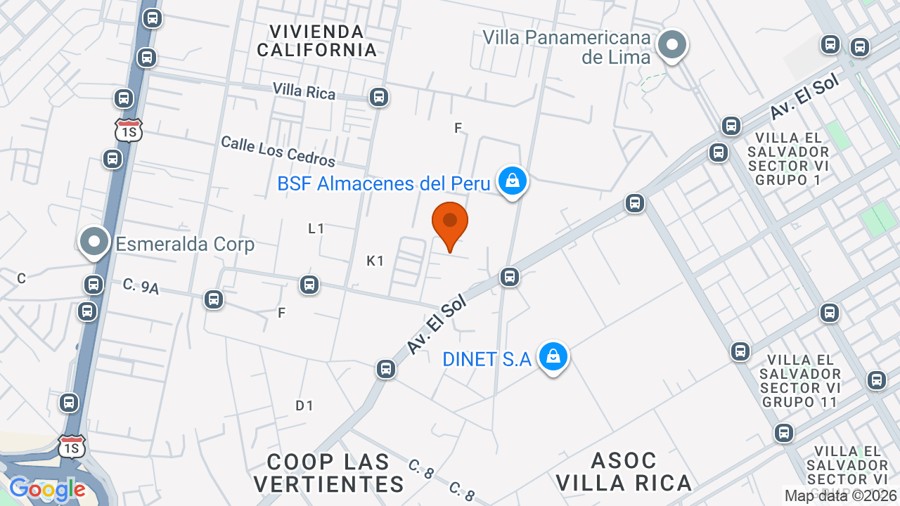 Ubicación aproximada en Villa El Salvador