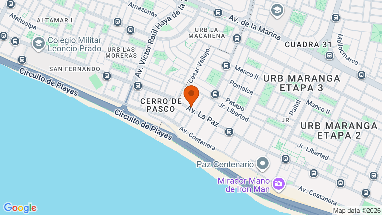 Ubicación aproximada en San Miguel