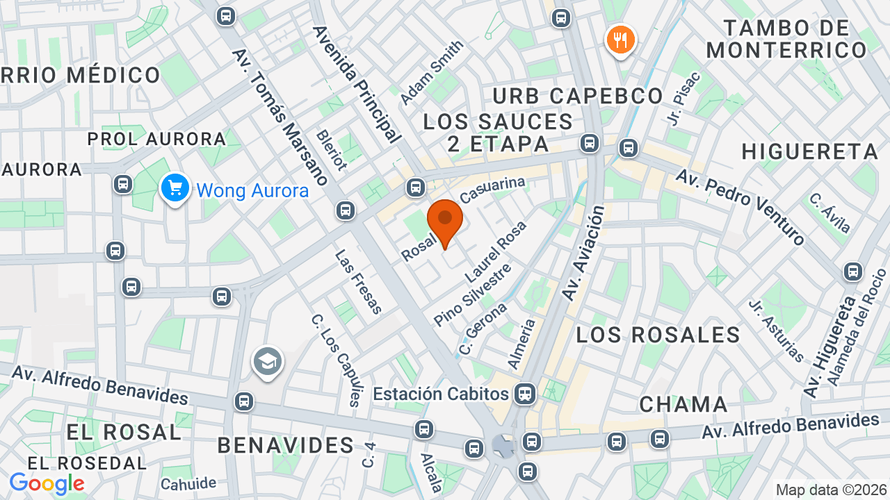 Ubicación aproximada en Surquillo