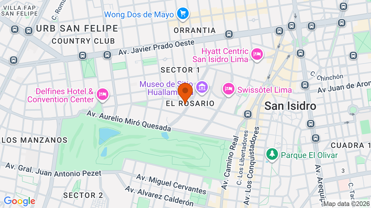 Ubicación aproximada en San Isidro