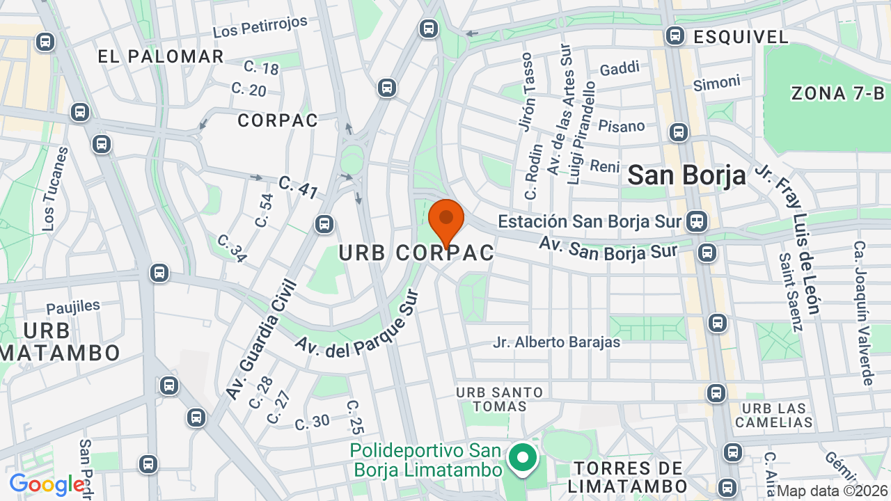 Ubicación aproximada en San Borja