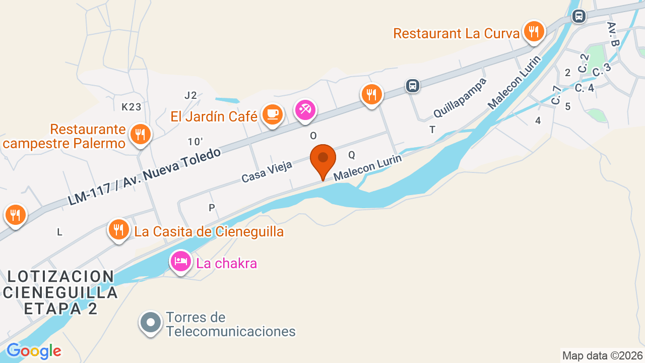 Ubicación aproximada en Cieneguilla
