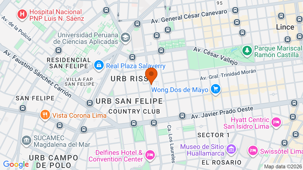 Ubicación aproximada en Miraflores