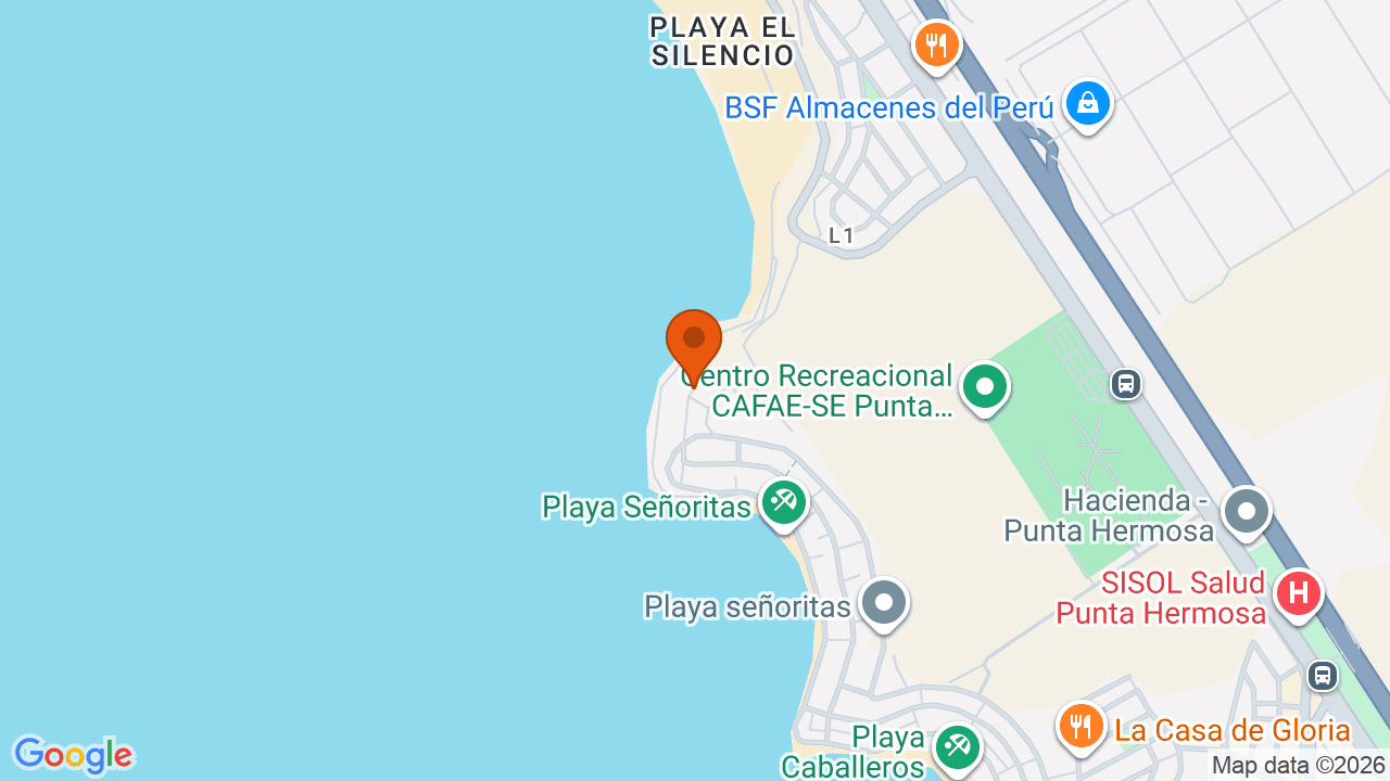 Ubicación aproximada en Punta Hermosa