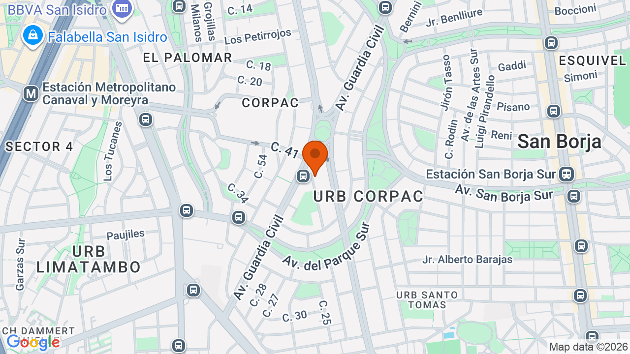 Ubicación aproximada en San Isidro