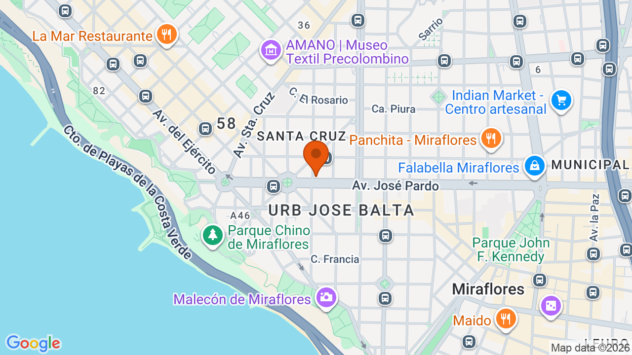 Ubicación aproximada en Miraflores