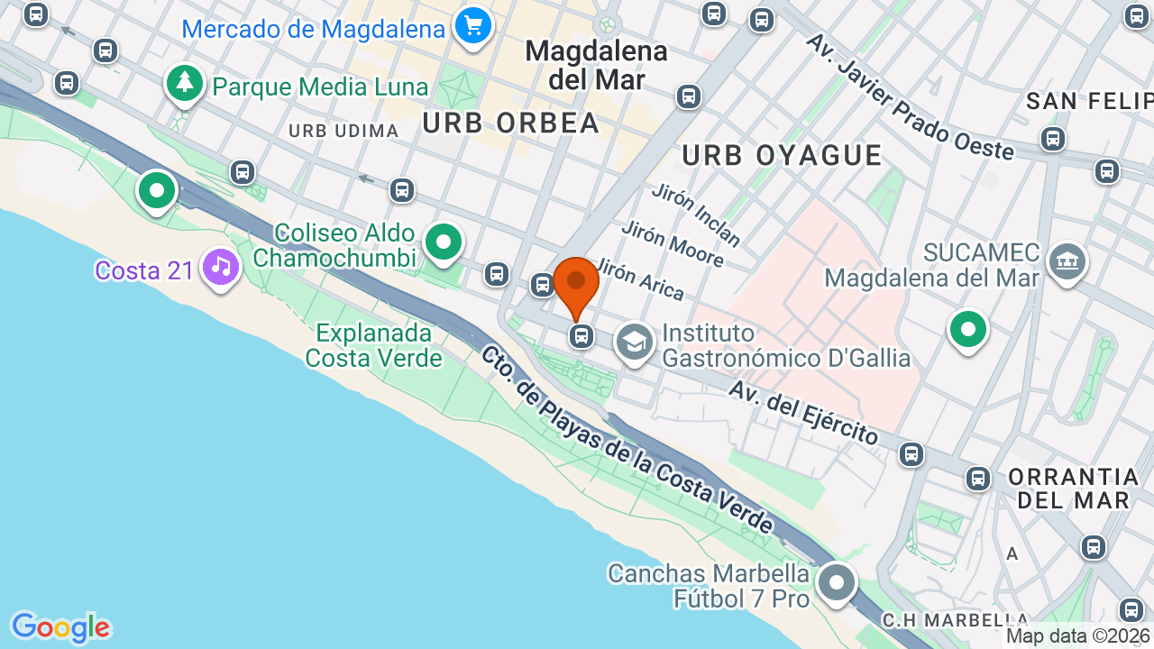 Ubicación aproximada en Magdalena del Mar