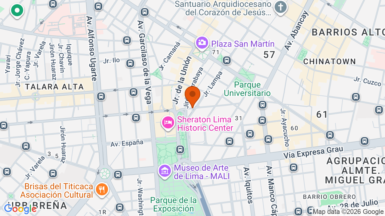 Ubicación aproximada en Cercado de Lima
