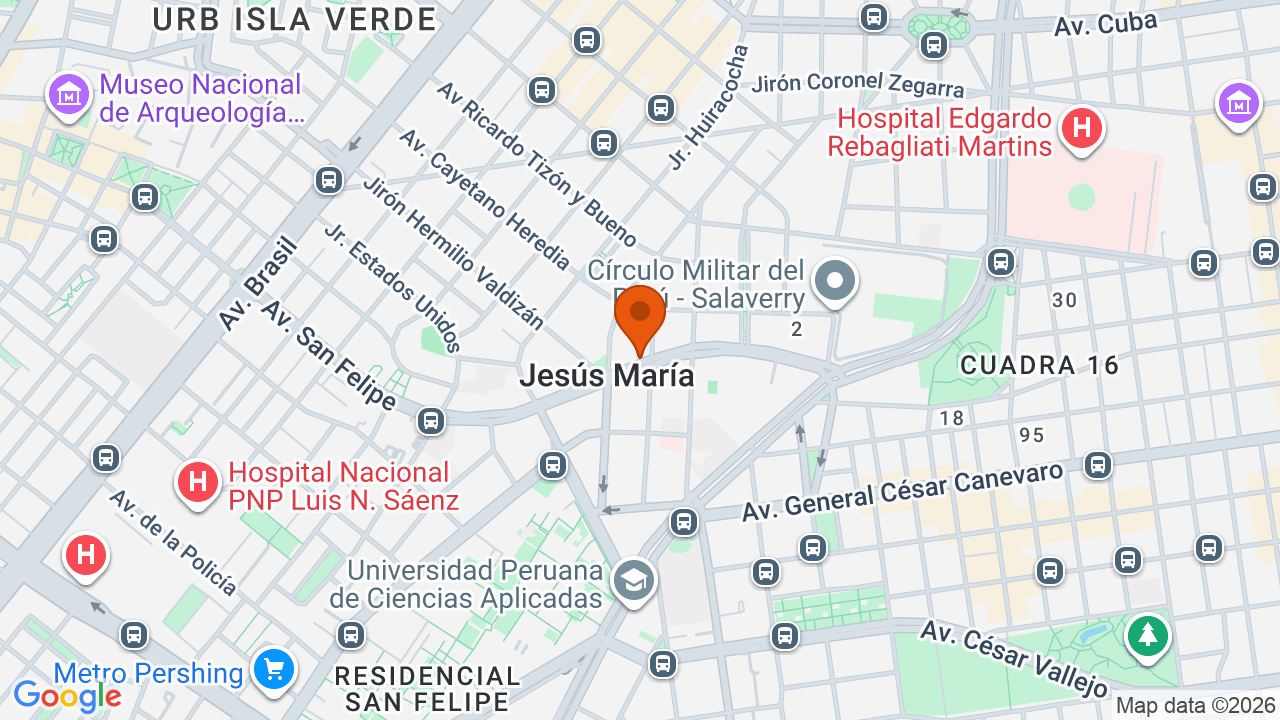 Ubicación aproximada en Jesús María