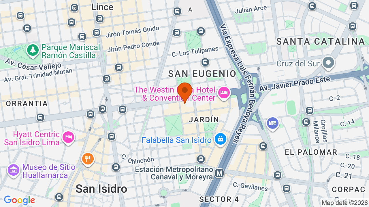 Ubicación aproximada en San Isidro