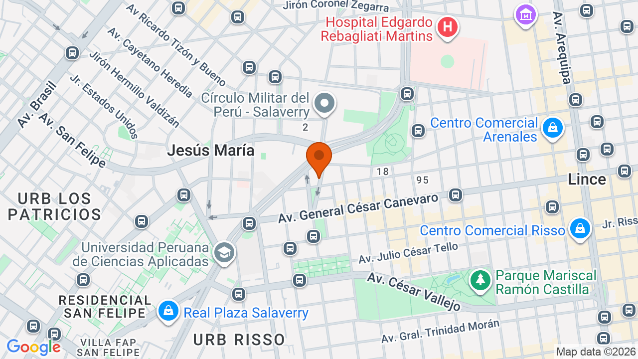 Ubicación aproximada en Lince