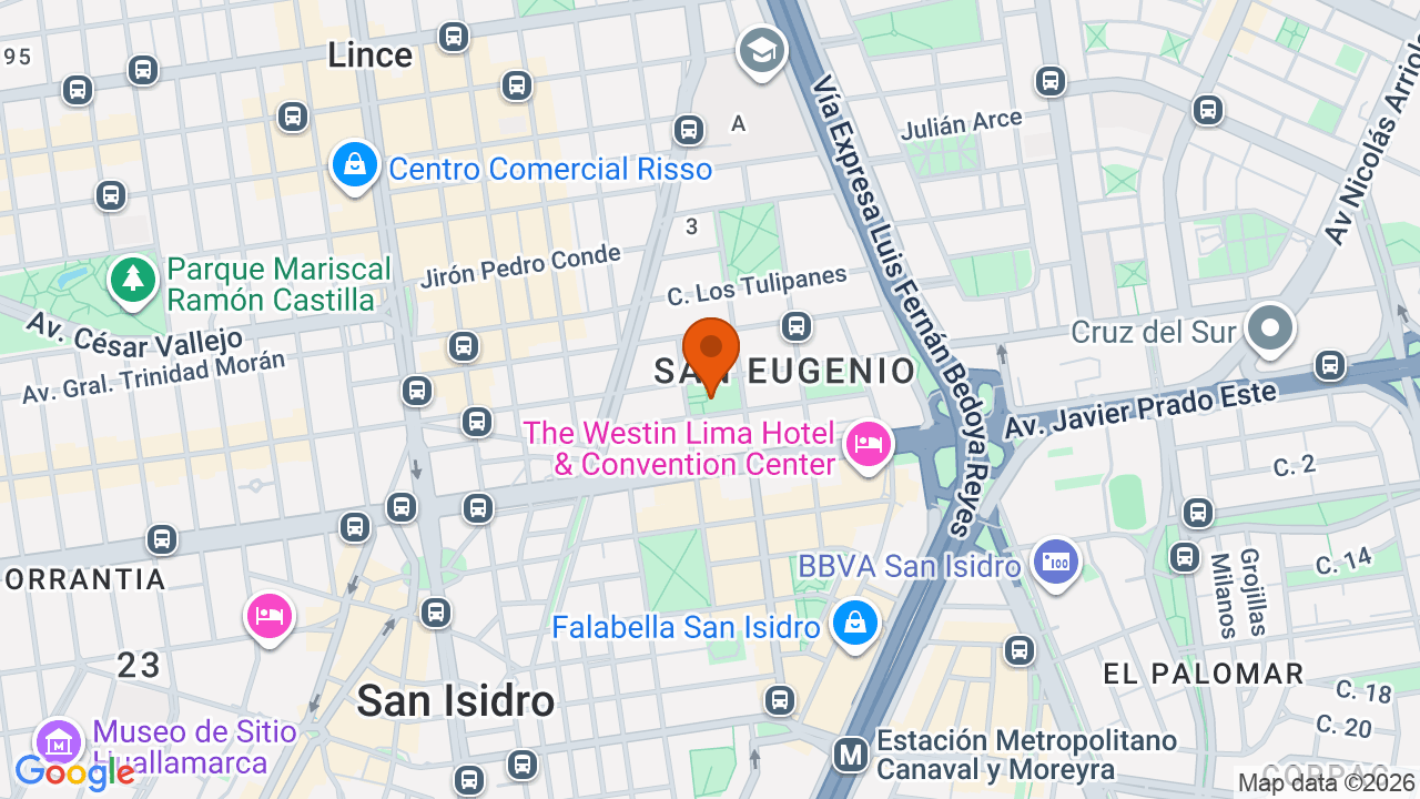 Ubicación aproximada en San Isidro