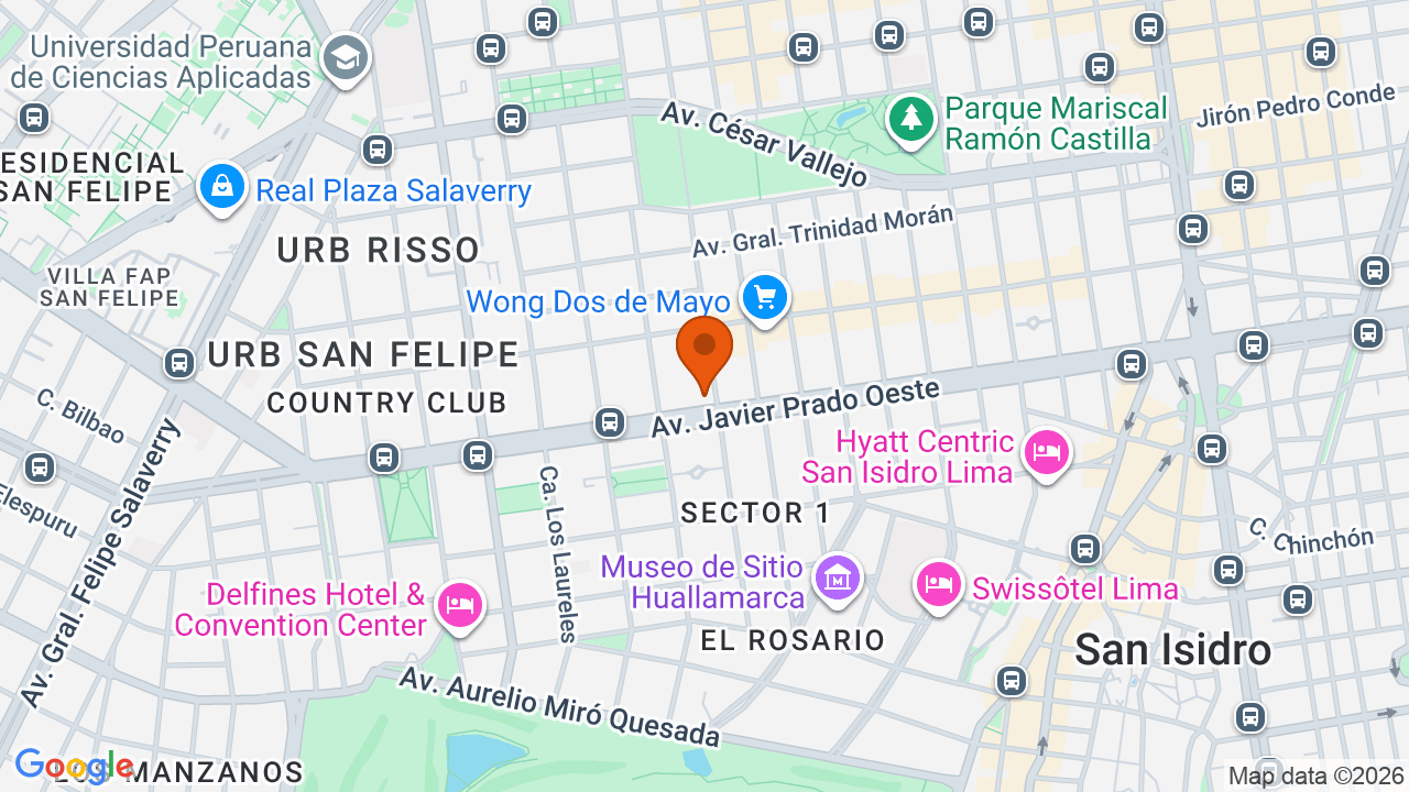 Ubicación aproximada en San Isidro