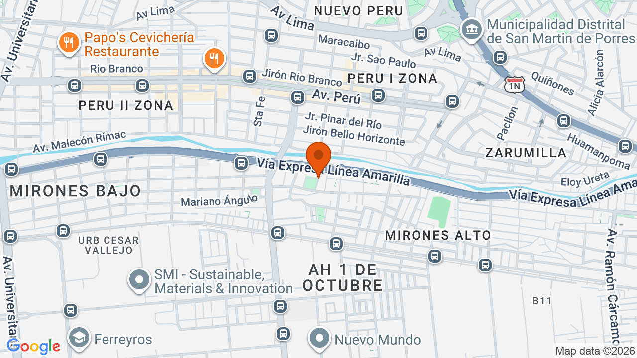 Ubicación aproximada en Pachacámac
