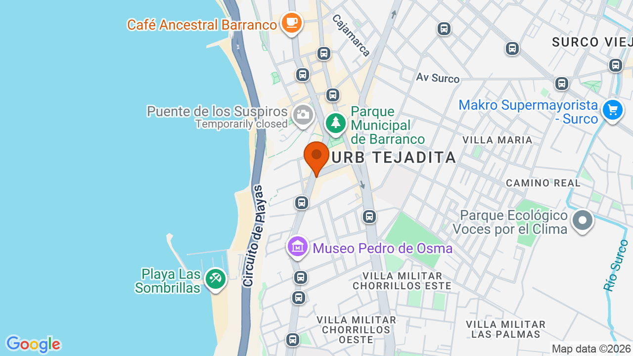 Ubicación aproximada en Barranco