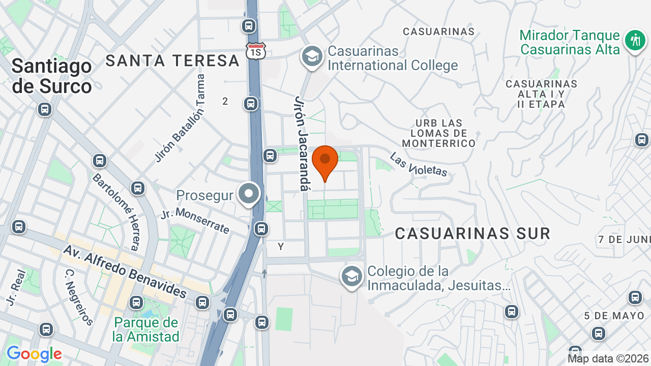 Ubicación aproximada en Santiago de Surco
