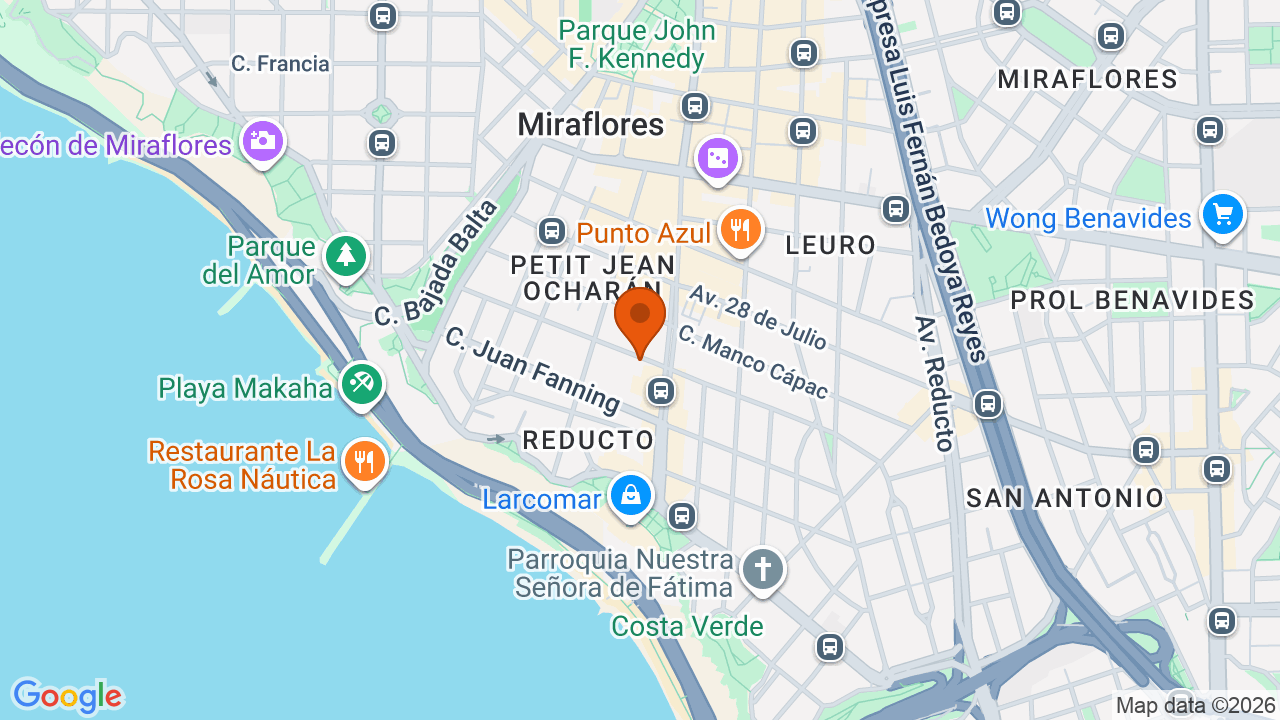 Ubicación aproximada en Miraflores