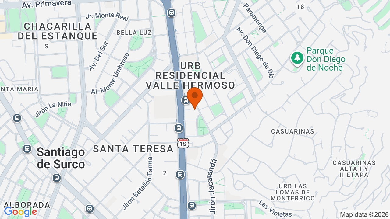 Ubicación aproximada en Santiago de Surco
