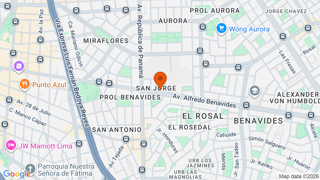 Ubicación aproximada en Miraflores