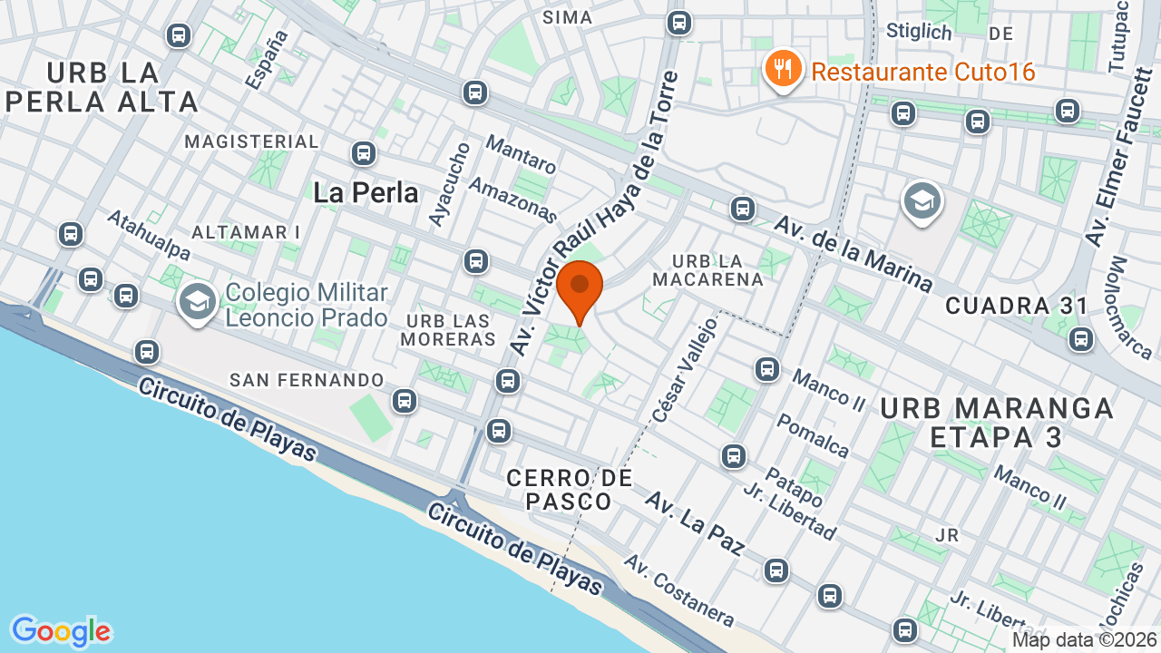 Ubicación aproximada en La Perla