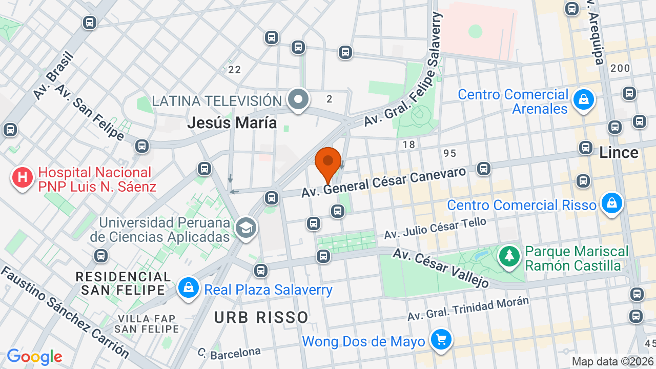 Ubicación aproximada en Lince