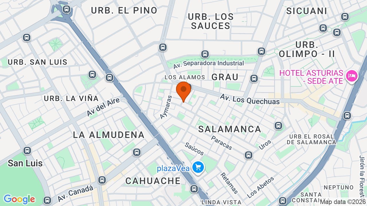 Ubicación aproximada en Ate