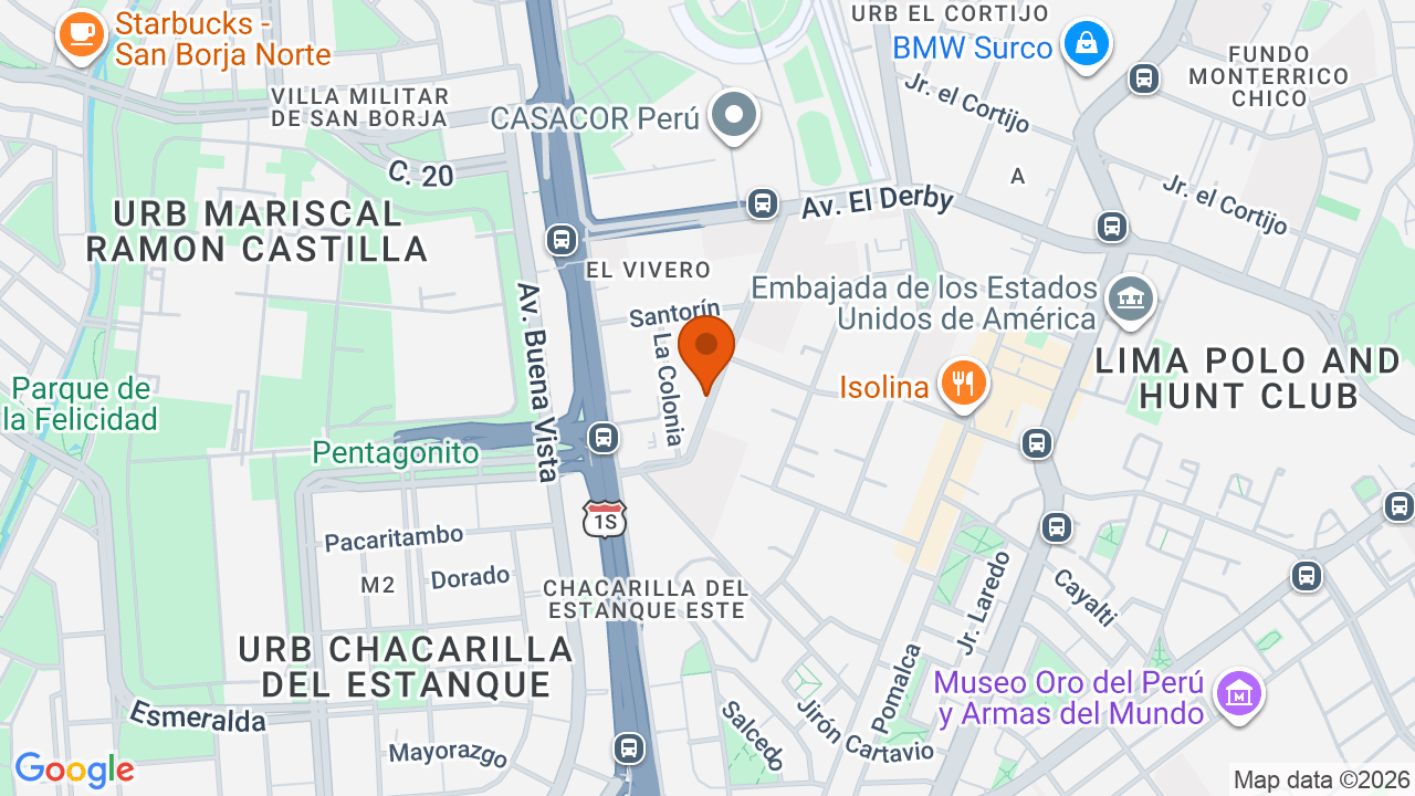 Ubicación aproximada en Santiago de Surco