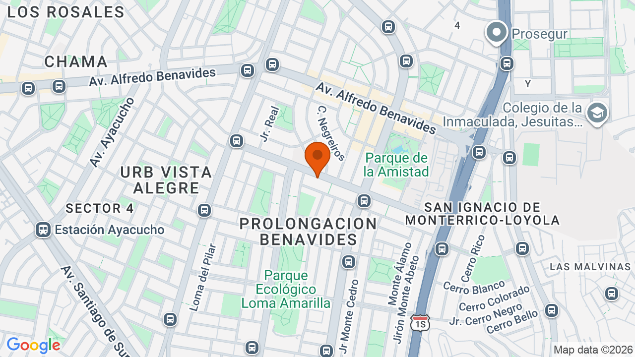 Ubicación aproximada en Santiago de Surco