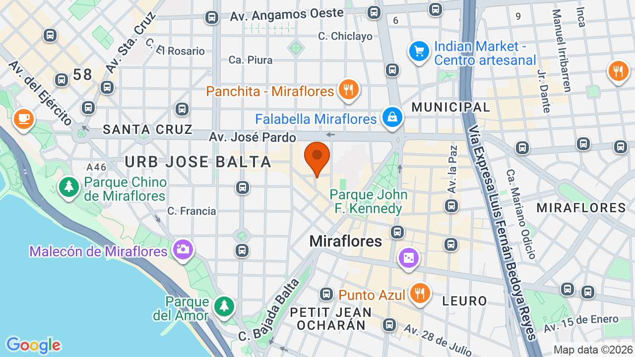 Ubicación aproximada en Miraflores