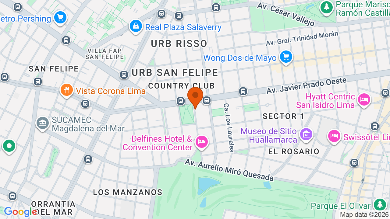 Ubicación aproximada en San Isidro