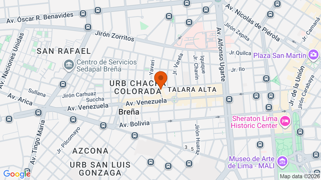 Ubicación aproximada en Breña