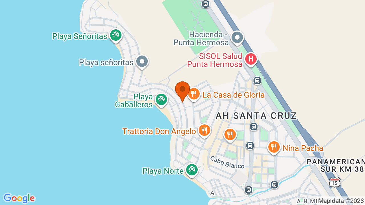Ubicación aproximada en Punta Hermosa