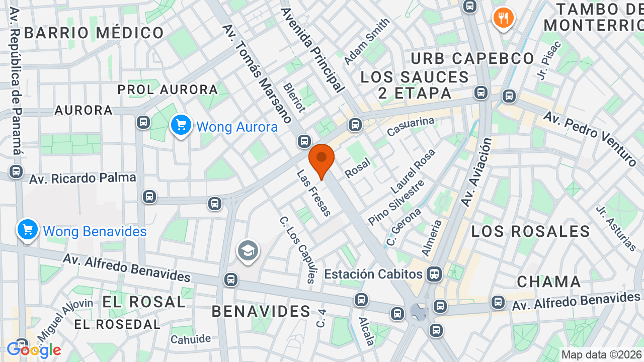 Ubicación aproximada en Miraflores