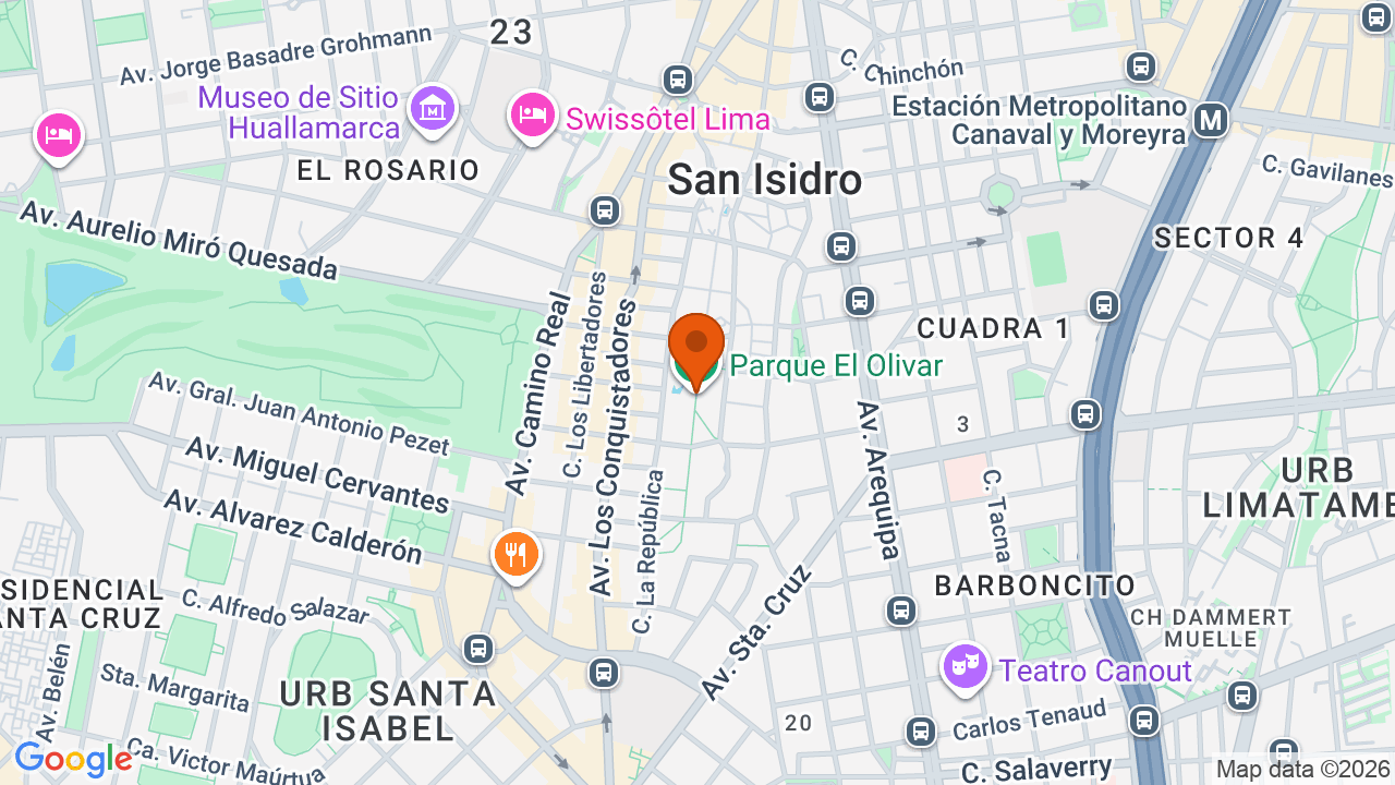 Ubicación aproximada en San Isidro
