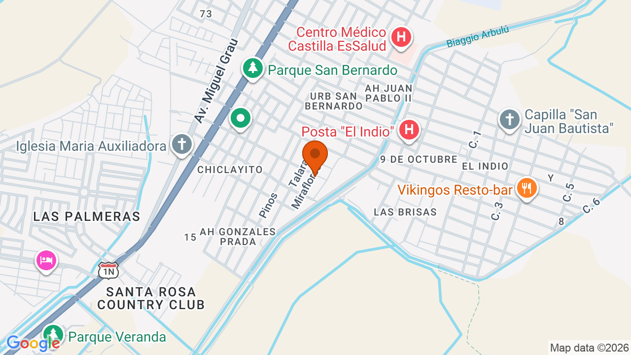 Ubicación aproximada en Miraflores