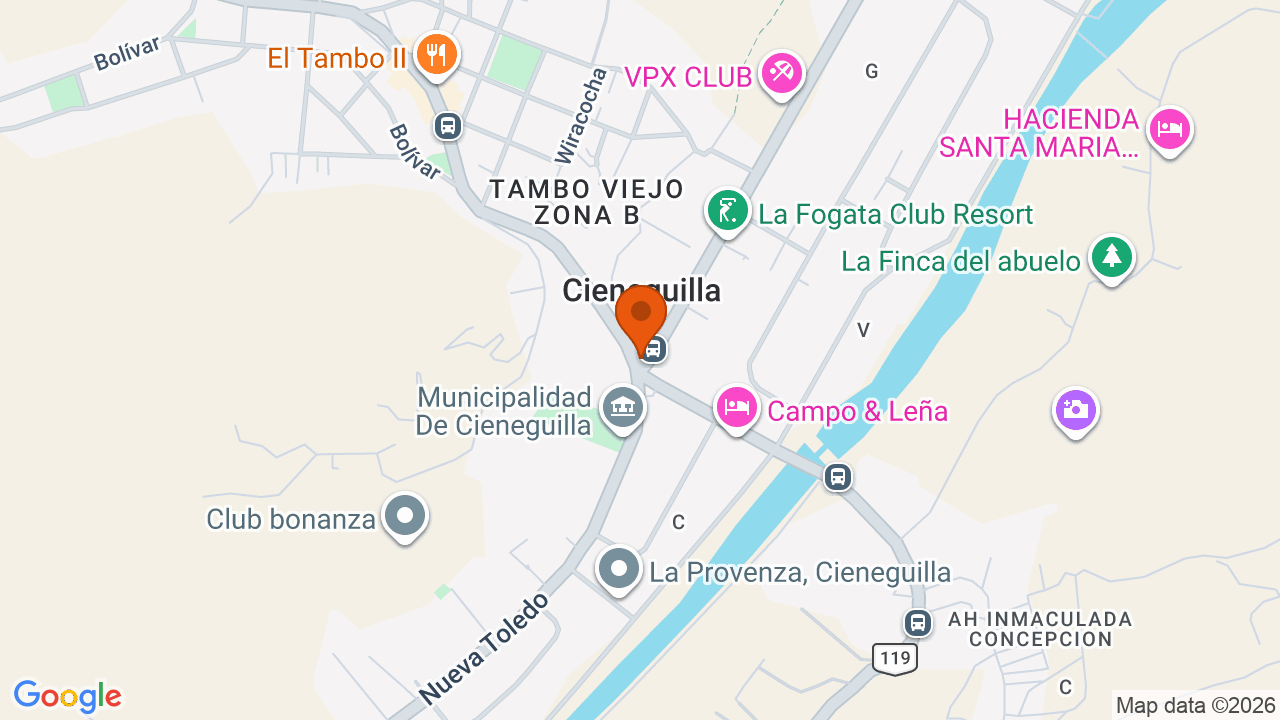 Ubicación aproximada en Cieneguilla